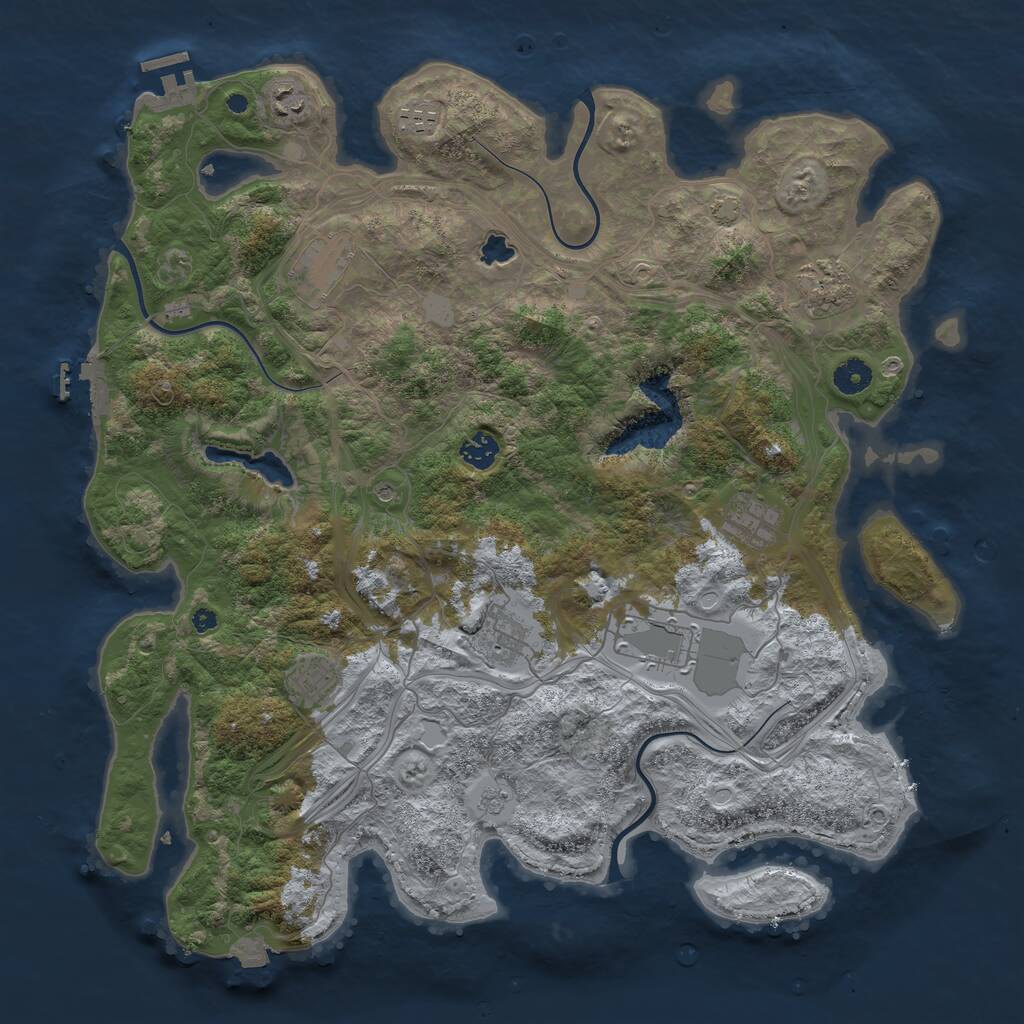 Rust Map: Procedural Map, Size: 4250, Seed: 998061556, 15 Monuments