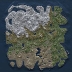 Thumbnail Rust Map: Procedural Map, Size: 4500, Seed: 433147617, 17 Monuments