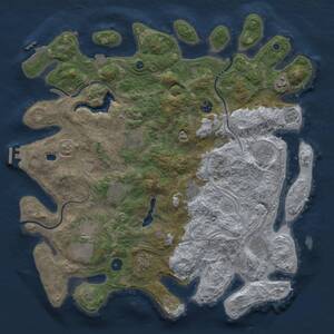 Thumbnail Rust Map: Procedural Map, Size: 4250, Seed: 2026684620, 16 Monuments