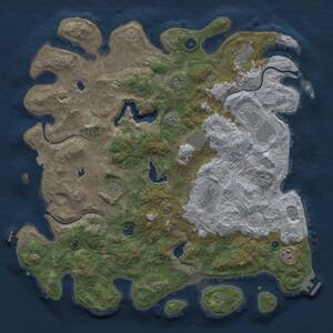 Thumbnail Rust Map: Procedural Map, Size: 4500, Seed: 1521351268, 15 Monuments