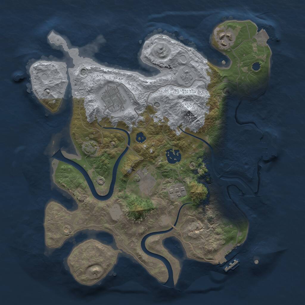 Rust Map: Procedural Map, Size: 3000, Seed: 28040006, 11 Monuments