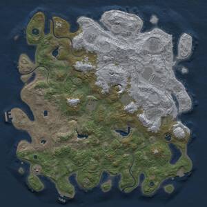 Thumbnail Rust Map: Procedural Map, Size: 4500, Seed: 552805551, 15 Monuments