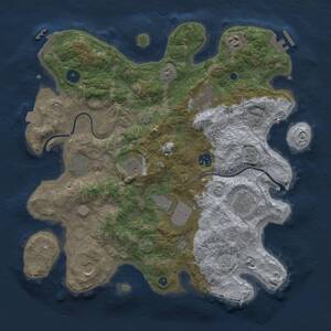 Thumbnail Rust Map: Procedural Map, Size: 3750, Seed: 1588413102, 15 Monuments