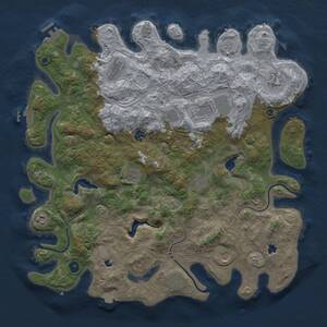 Thumbnail Rust Map: Procedural Map, Size: 4500, Seed: 907963611, 17 Monuments