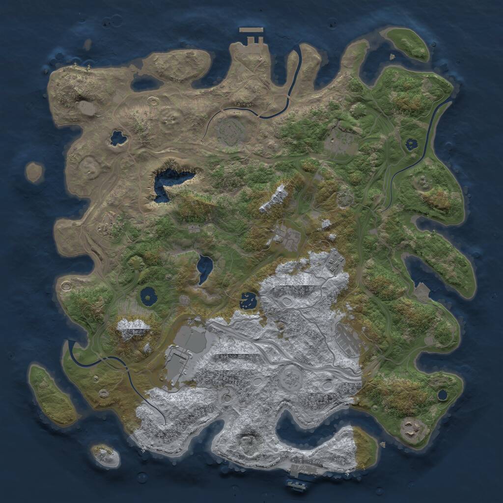 Rust Map: Procedural Map, Size: 4250, Seed: 1753959865, 15 Monuments