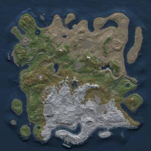 Thumbnail Rust Map: Procedural Map, Size: 4000, Seed: 1570183835, 14 Monuments