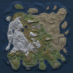 Thumbnail Rust Map: Procedural Map, Size: 3750, Seed: 4536518, 15 Monuments