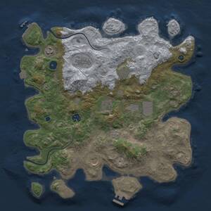 Thumbnail Rust Map: Procedural Map, Size: 3800, Seed: 312141371, 15 Monuments