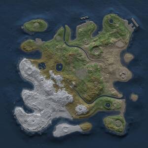 Thumbnail Rust Map: Procedural Map, Size: 3000, Seed: 928429283, 9 Monuments