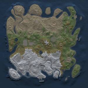 Thumbnail Rust Map: Procedural Map, Size: 3750, Seed: 1023873774, 15 Monuments