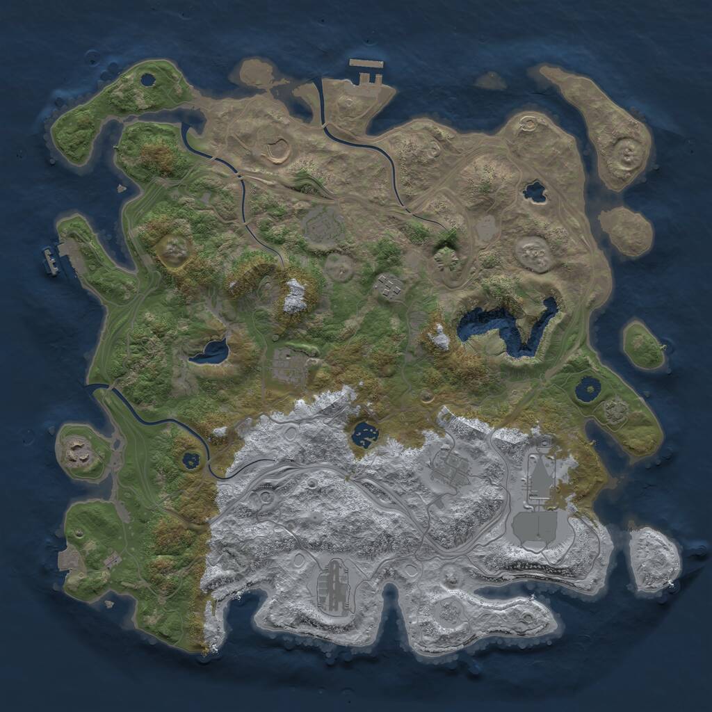 Rust Map: Procedural Map, Size: 4250, Seed: 6789, 15 Monuments