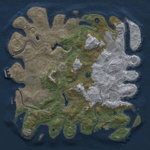 Thumbnail Rust Map: Procedural Map, Size: 4250, Seed: 1166806154, 16 Monuments