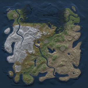 Thumbnail Rust Map: Procedural Map, Size: 4500, Seed: 963741258, 17 Monuments