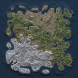 Thumbnail Rust Map: Procedural Map, Size: 4250, Seed: 1666661900, 14 Monuments