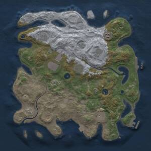 Thumbnail Rust Map: Procedural Map, Size: 3750, Seed: 57385580, 15 Monuments