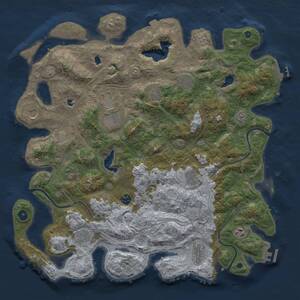 Thumbnail Rust Map: Procedural Map, Size: 4500, Seed: 1280631060, 17 Monuments