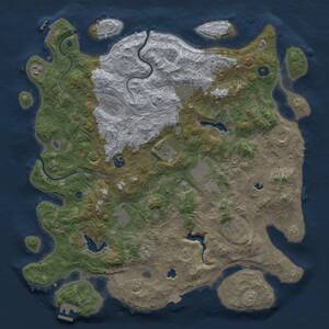 Thumbnail Rust Map: Procedural Map, Size: 4500, Seed: 211382063, 17 Monuments