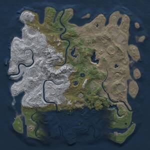 Thumbnail Rust Map: Procedural Map, Size: 5000, Seed: 982115908, 17 Monuments