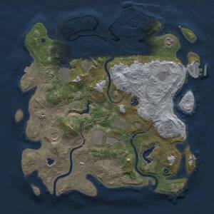 Thumbnail Rust Map: Procedural Map, Size: 4000, Seed: 1070268837, 15 Monuments