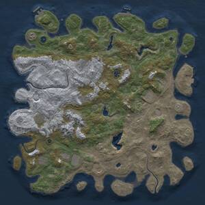 Thumbnail Rust Map: Procedural Map, Size: 5000, Seed: 2199, 16 Monuments