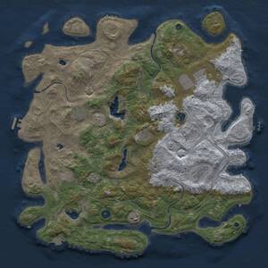 Thumbnail Rust Map: Procedural Map, Size: 4500, Seed: 1909628504, 16 Monuments