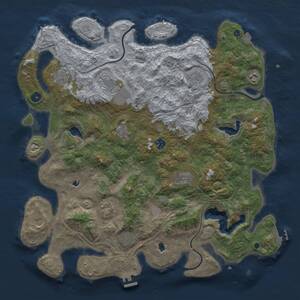 Thumbnail Rust Map: Procedural Map, Size: 4500, Seed: 2133843259, 17 Monuments