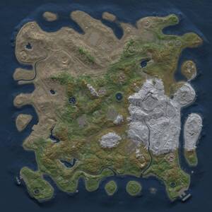 Thumbnail Rust Map: Procedural Map, Size: 4500, Seed: 951954899, 17 Monuments