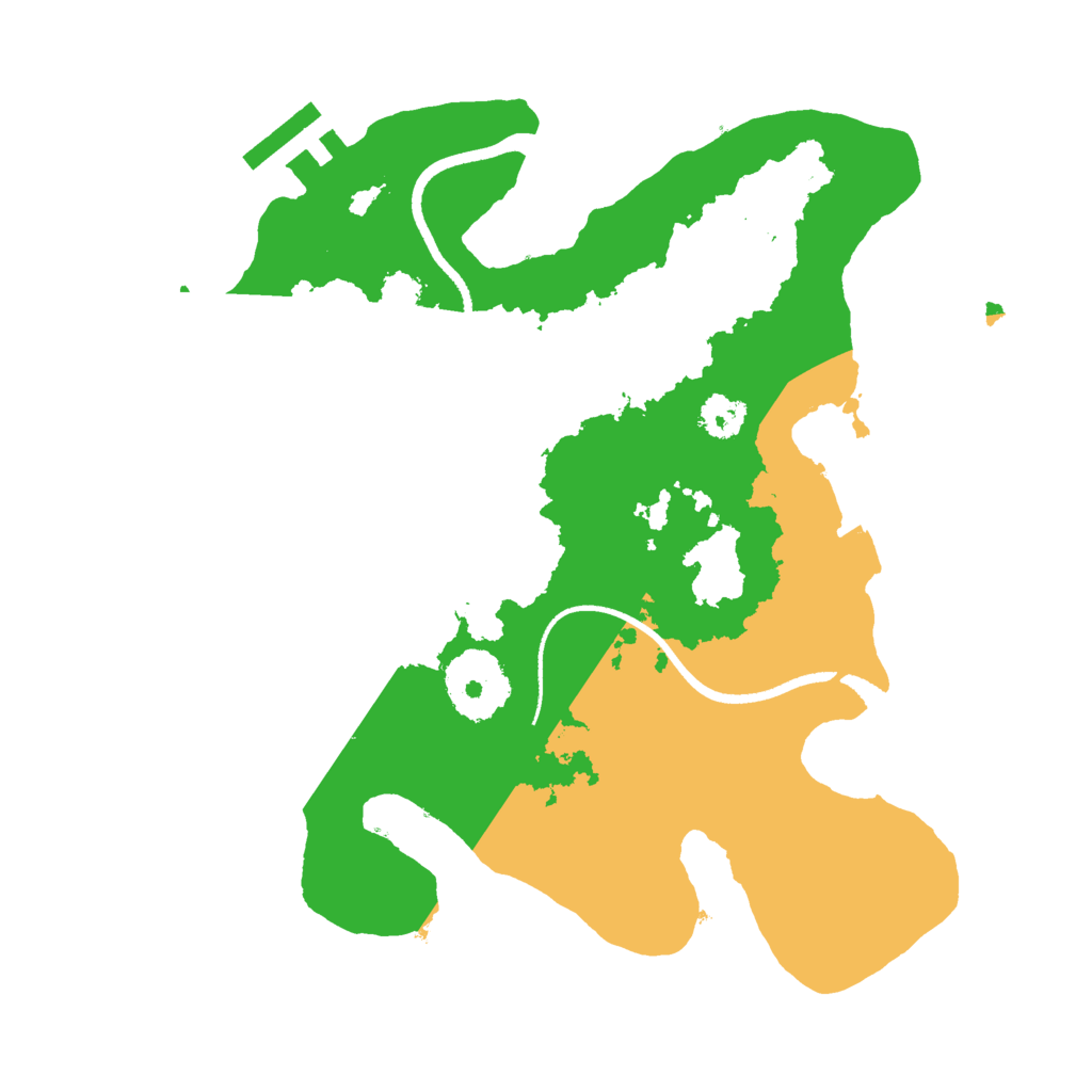 Biome Rust Map: Procedural Map, Size: 2500, Seed: 1261203101