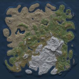 Thumbnail Rust Map: Procedural Map, Size: 5000, Seed: 1464971998, 16 Monuments