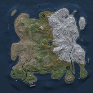 Thumbnail Rust Map: Procedural Map, Size: 3400, Seed: 1042167201, 13 Monuments