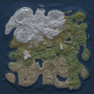 Thumbnail Rust Map: Procedural Map, Size: 4000, Seed: 1870445716, 16 Monuments