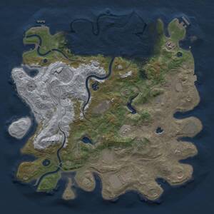 Thumbnail Rust Map: Procedural Map, Size: 4250, Seed: 127234449, 17 Monuments