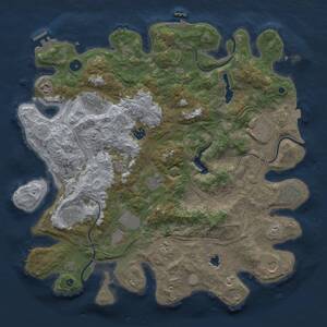 Thumbnail Rust Map: Procedural Map, Size: 4250, Seed: 127234449, 17 Monuments