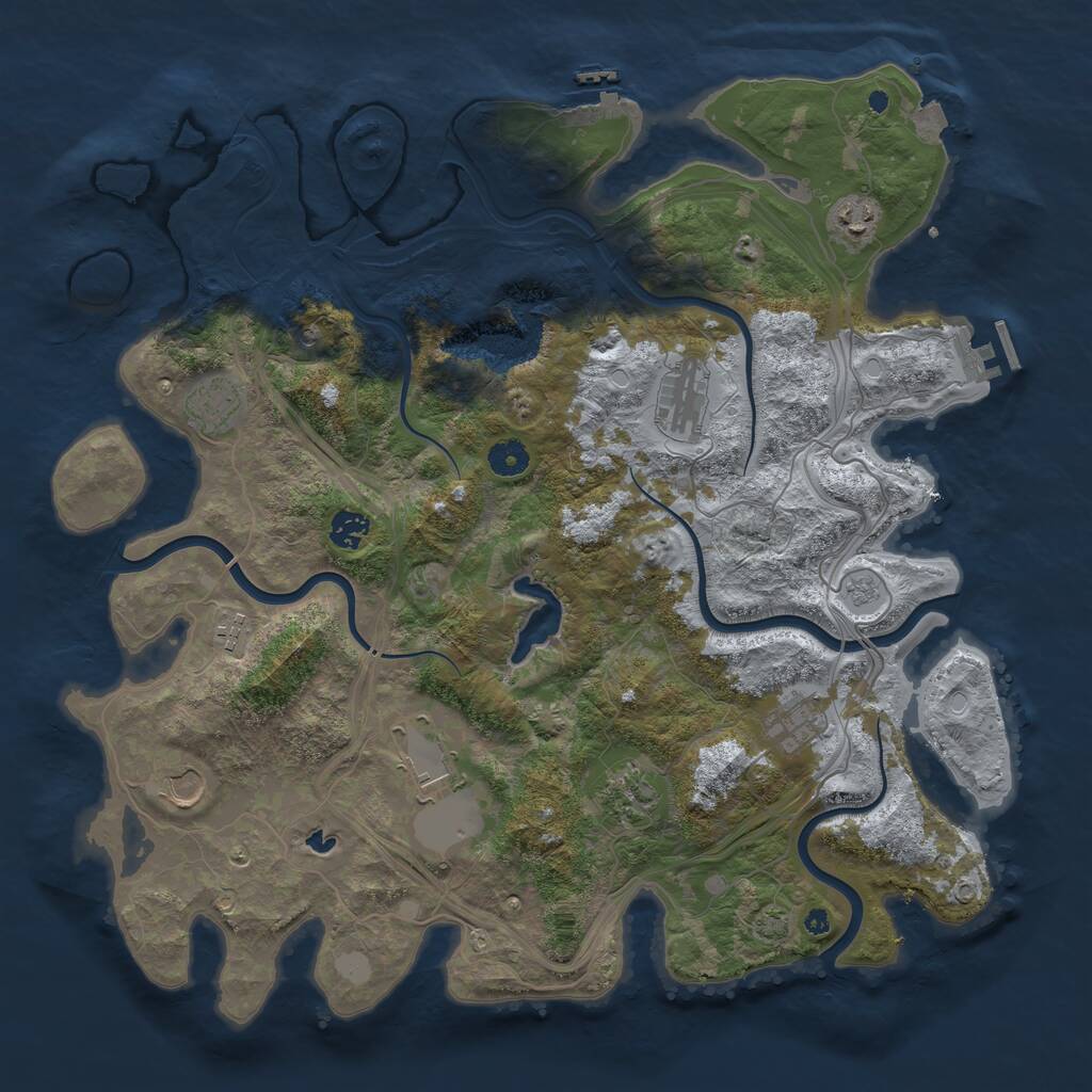 Rust Map: Procedural Map, Size: 4253, Seed: 685823707, 15 Monuments