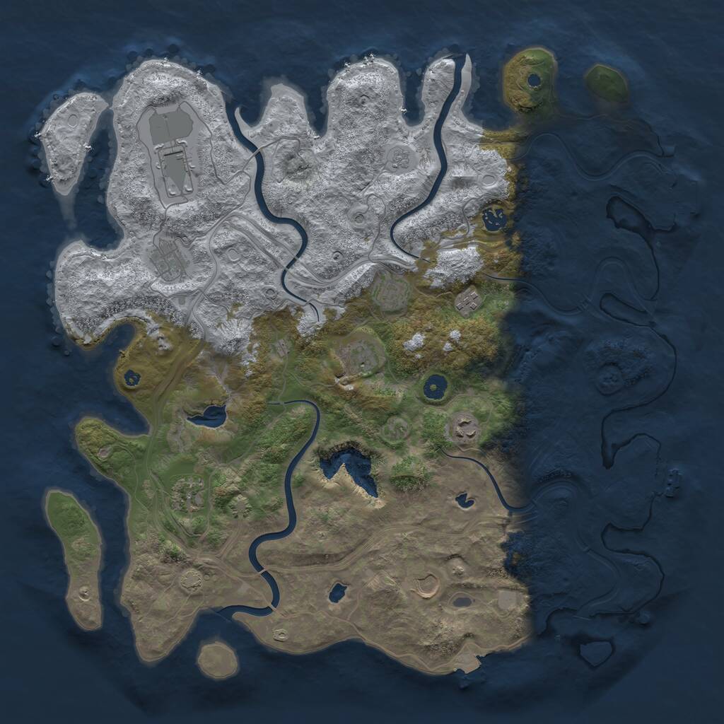 Rust Map: Procedural Map, Size: 4500, Seed: 21766898, 15 Monuments