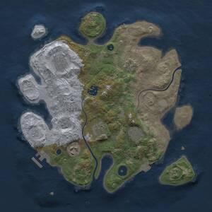 Thumbnail Rust Map: Procedural Map, Size: 3200, Seed: 3434, 11 Monuments