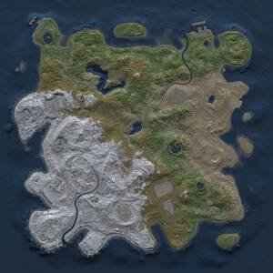 Thumbnail Rust Map: Procedural Map, Size: 4000, Seed: 946486, 14 Monuments