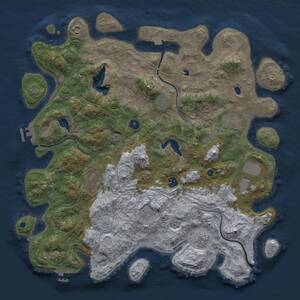 Thumbnail Rust Map: Procedural Map, Size: 4500, Seed: 181490174, 15 Monuments