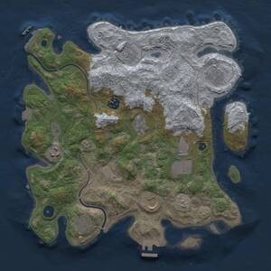 Thumbnail Rust Map: Procedural Map, Size: 3500, Seed: 1588129172, 14 Monuments