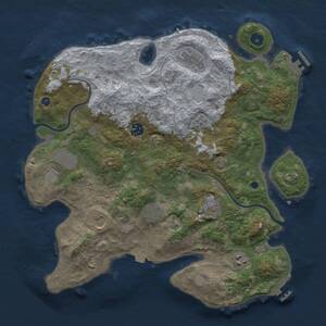 Thumbnail Rust Map: Procedural Map, Size: 3750, Seed: 1086829512, 14 Monuments