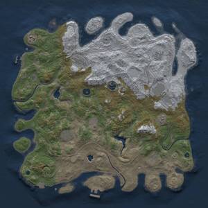 Thumbnail Rust Map: Procedural Map, Size: 4300, Seed: 420588, 15 Monuments