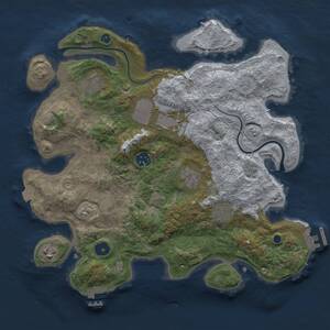 Thumbnail Rust Map: Procedural Map, Size: 3500, Seed: 225969911, 13 Monuments