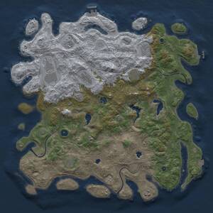 Thumbnail Rust Map: Procedural Map, Size: 4600, Seed: 79982145, 16 Monuments