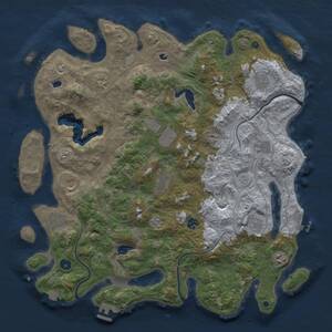 Thumbnail Rust Map: Procedural Map, Size: 4500, Seed: 2006940502, 17 Monuments