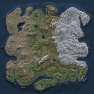 Thumbnail Rust Map: Procedural Map, Size: 4250, Seed: 164531990, 15 Monuments