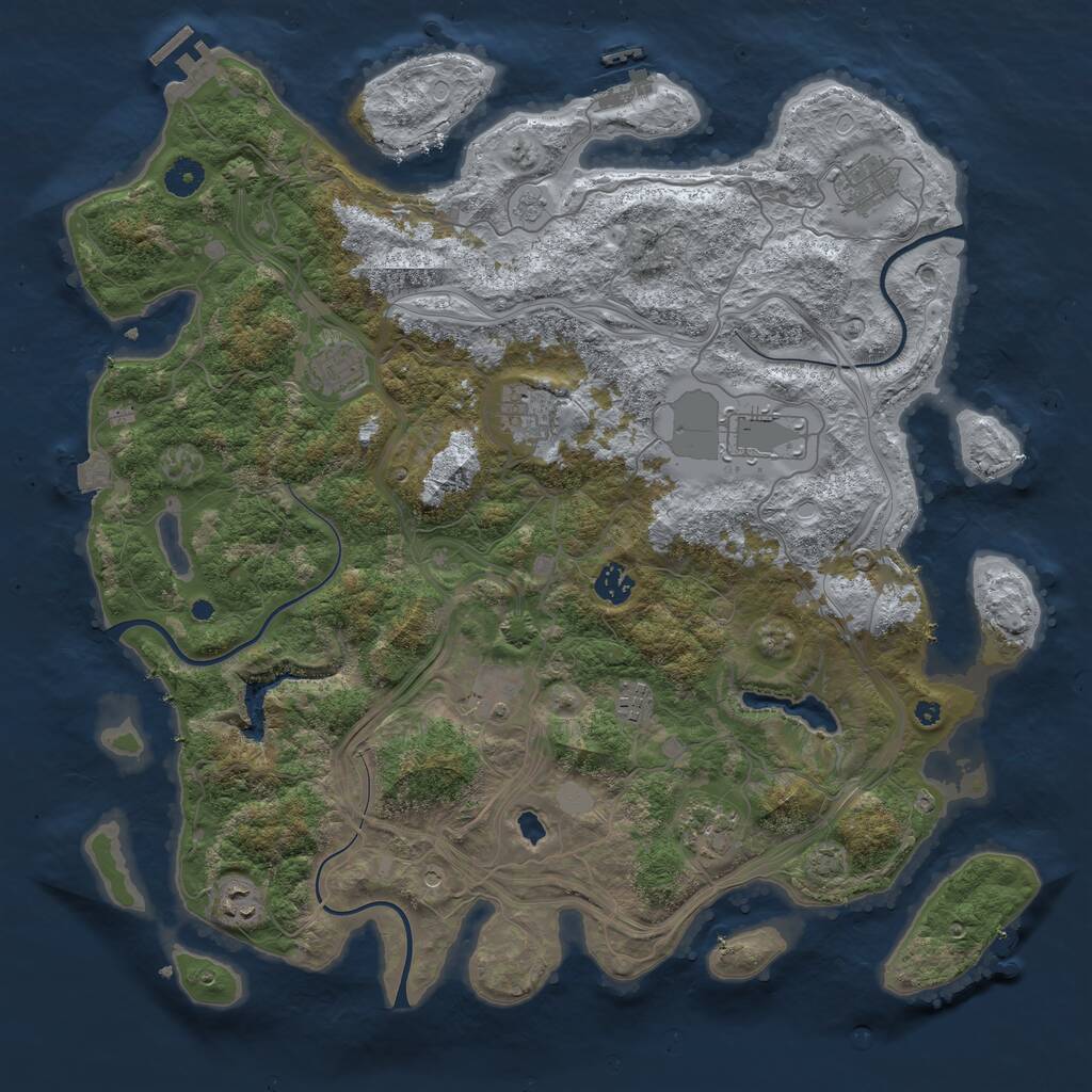 Rust Map: Procedural Map, Size: 4250, Seed: 1675843071, 15 Monuments