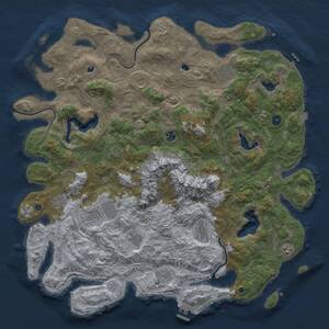 Thumbnail Rust Map: Procedural Map, Size: 5000, Seed: 1997604596, 17 Monuments