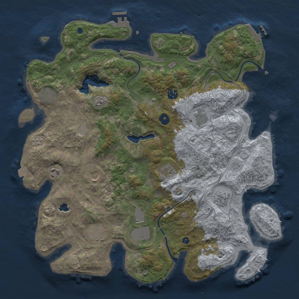 Rust Map: Procedural Map, Size: 4250, Seed: 342728913, 16 Monuments