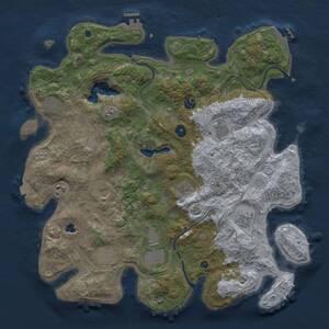 Thumbnail Rust Map: Procedural Map, Size: 4250, Seed: 342728913, 16 Monuments