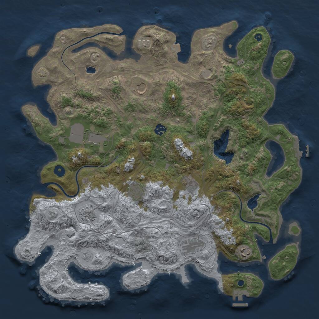 Rust Map: Procedural Map, Size: 4250, Seed: 269234829, 15 Monuments